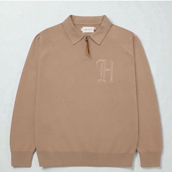 Men’s NWT HONOR THE GIFT Quarter Zip Henley Sweater in Clay Size Medium